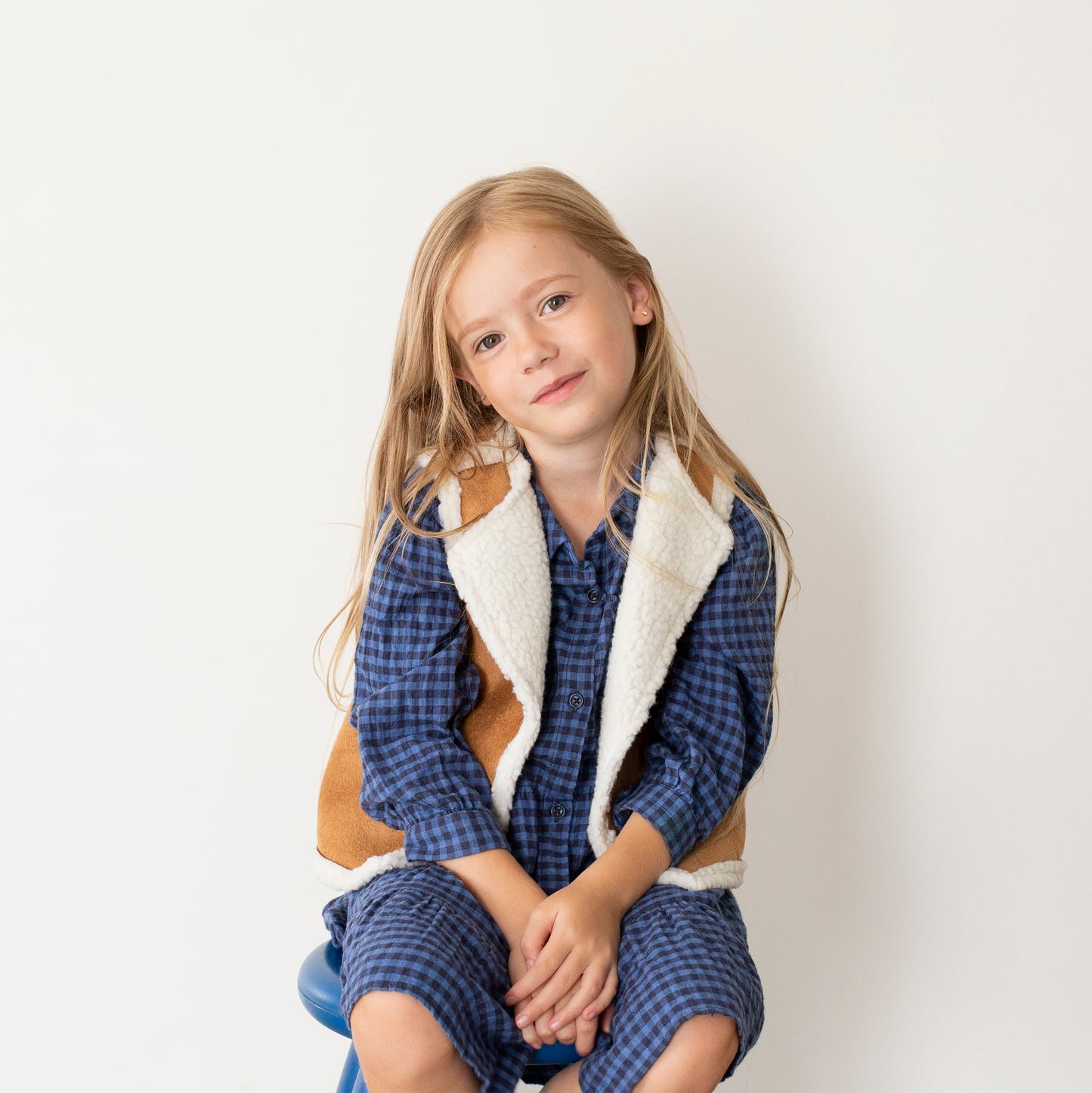 Adorable Faux Fur Sherpa Two-sided Vest Toddler vest