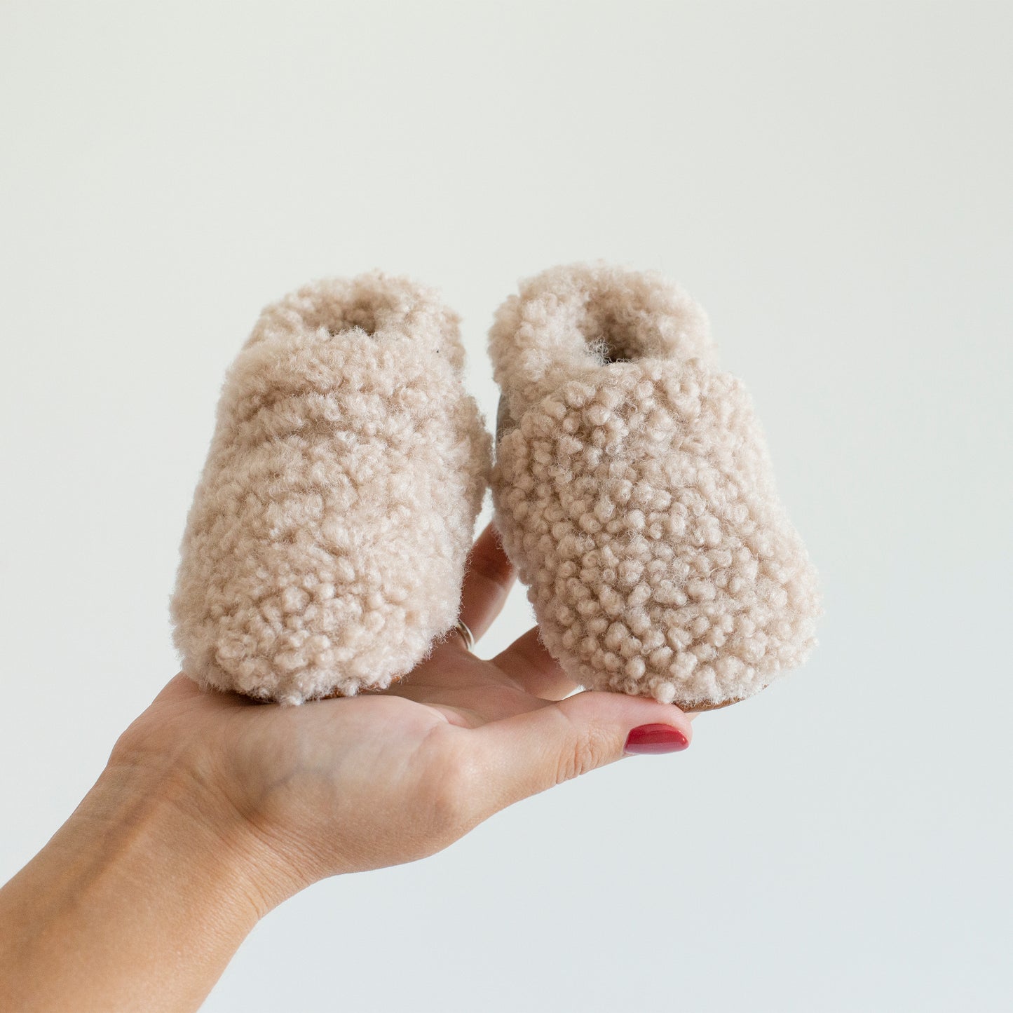 Winter Baby Shoes, Genuine Italian Leather and Fur