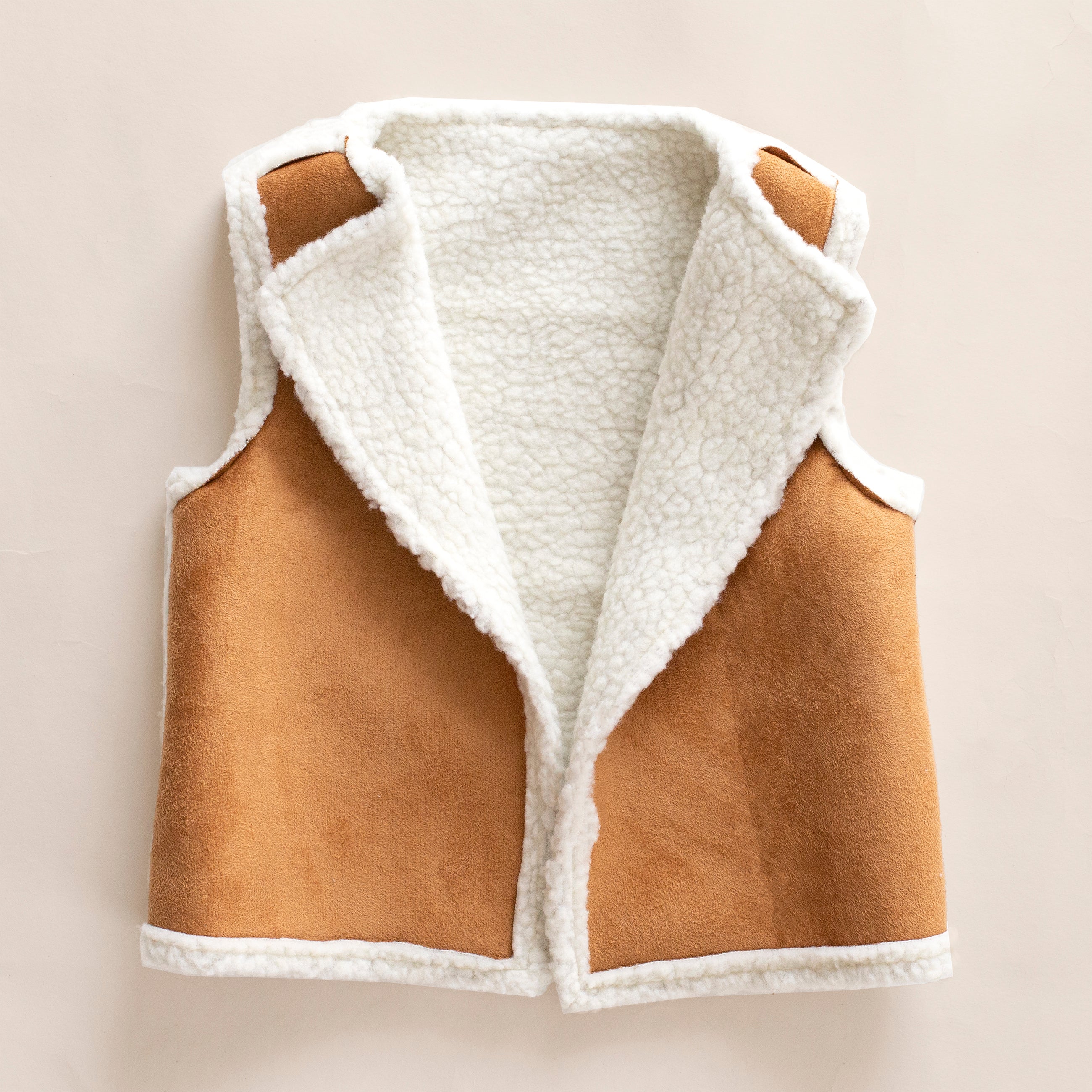 Adorable Faux Fur Sherpa Two-sided Vest Toddler vest