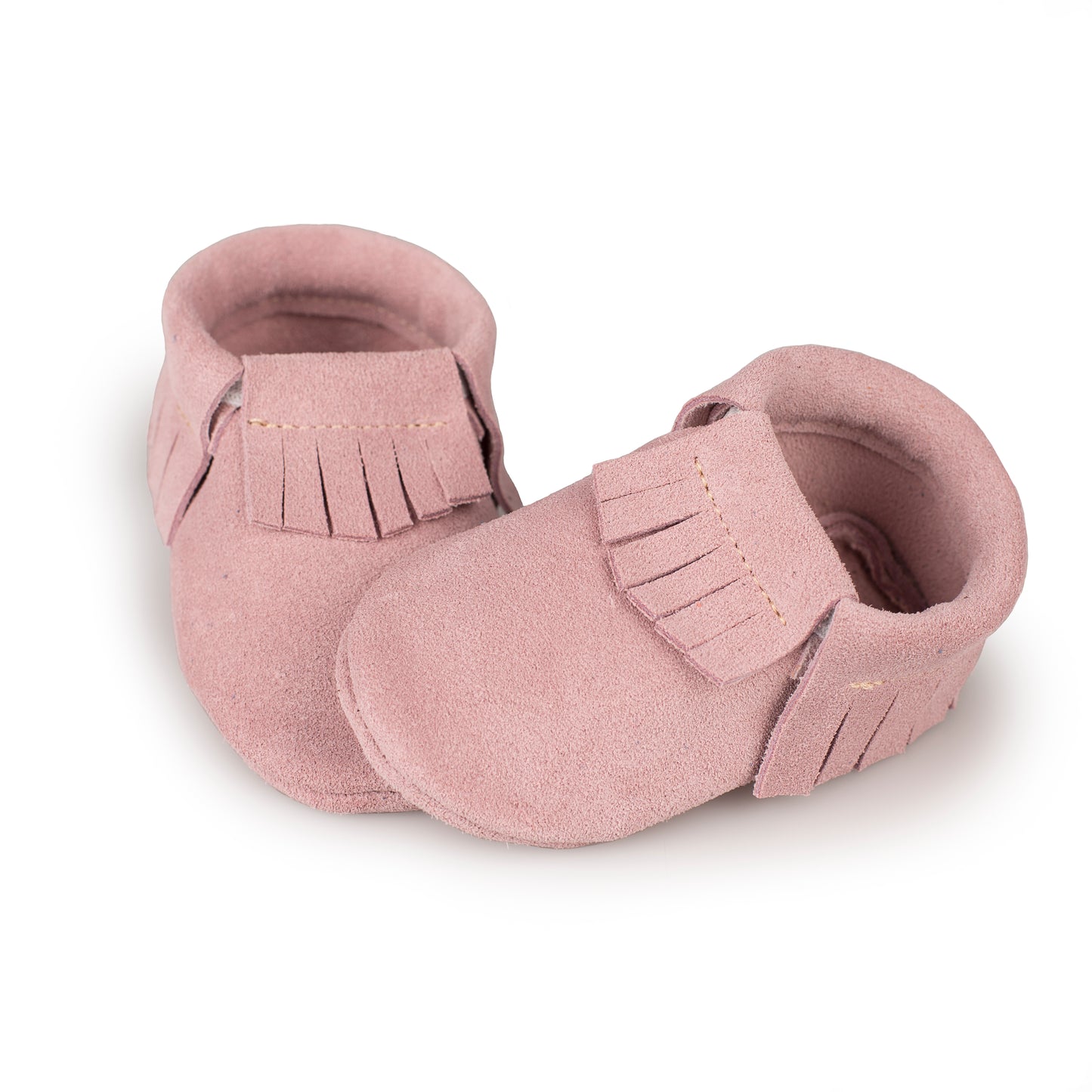 Suede fringe baby shoes