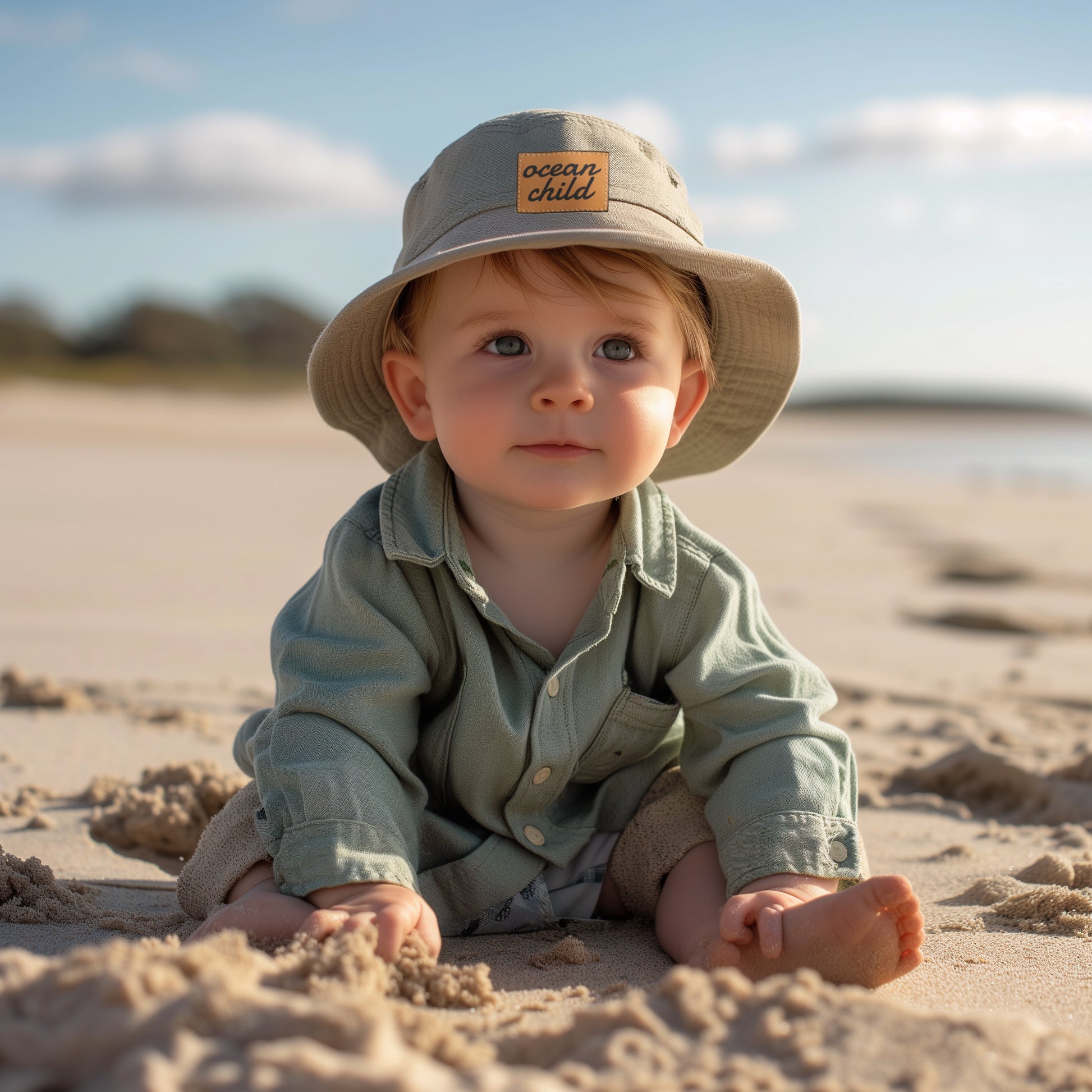 Littlebeemocs Sun Hat for Kids, Sunbonnet Baby, Bucket Sun Hat SPF Protected Child Summer Hat