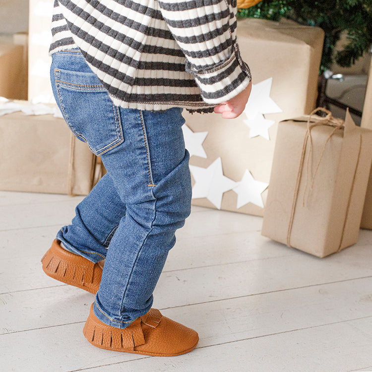 Fringe Leather Moccasins