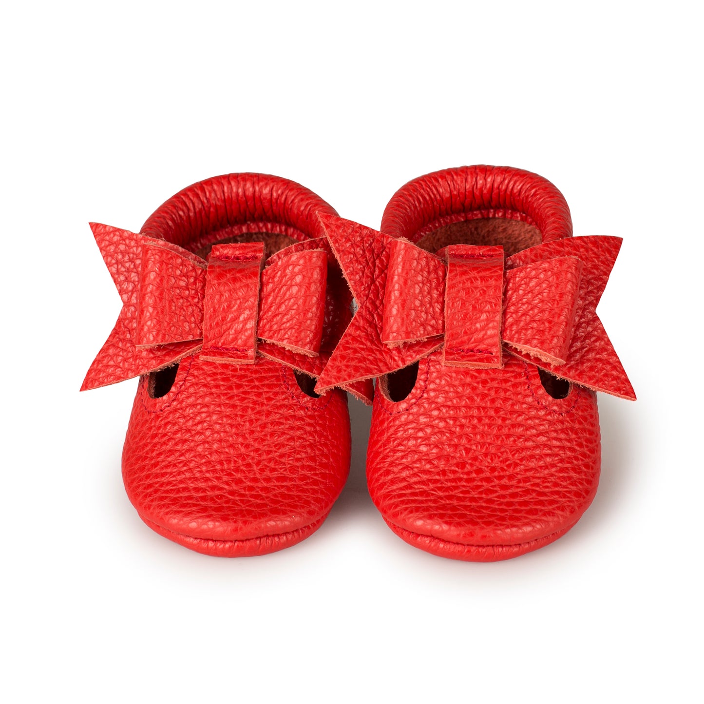 T-strap baby shoes with bow