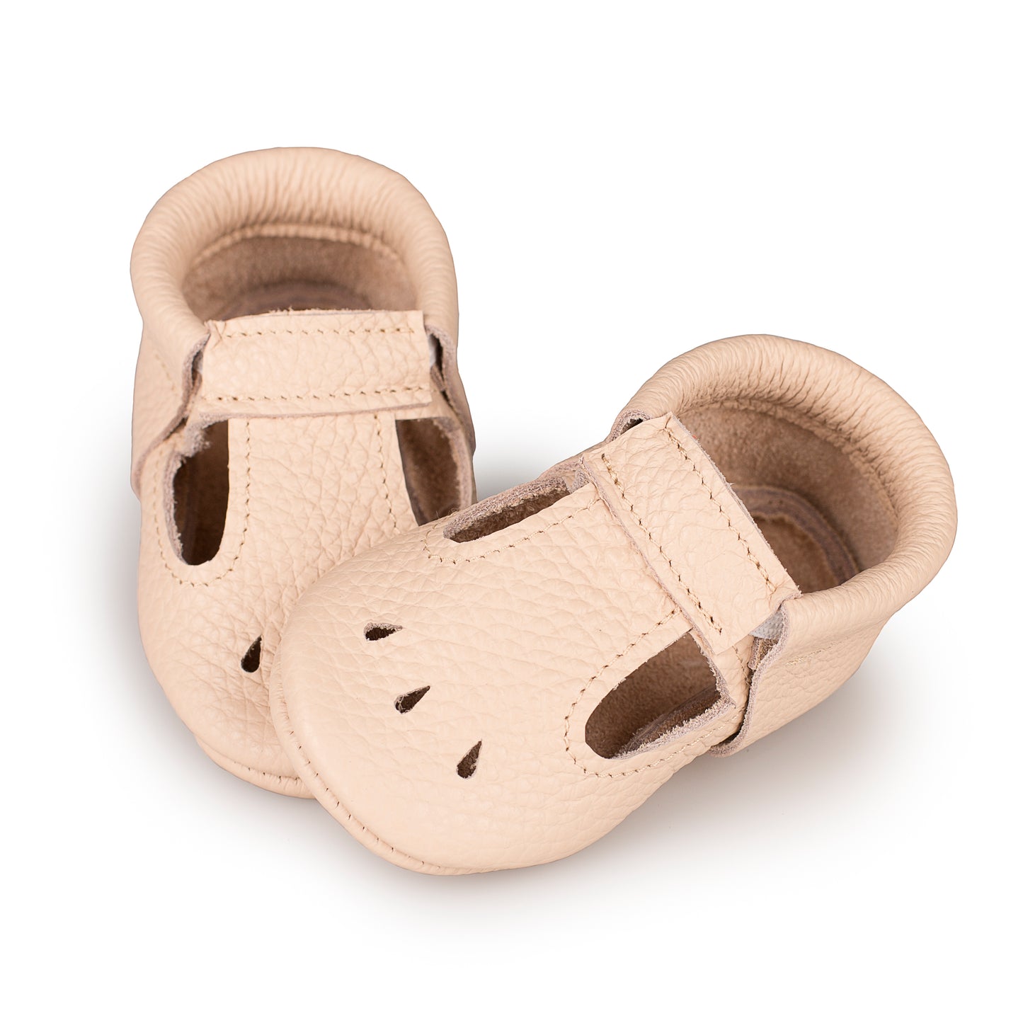 T-Strap tear-drop baby shoes