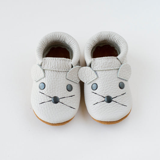Mouse moccasins Baby shoes